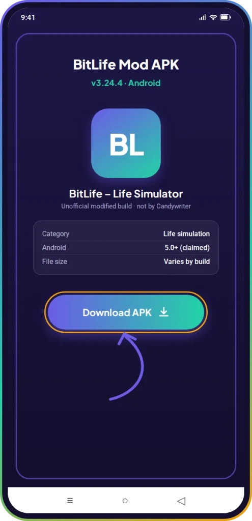 bitlife-mod-apk-download-screen